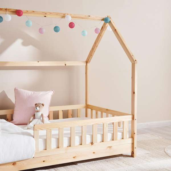 LINEN KIDS SINGLE BED 90X200 CM NATURAL NATURAL